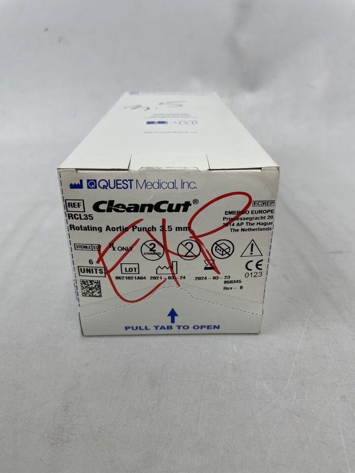 RCL35 - QUEST MEDICAL - CleanCut Rotation Aortic Punch: 3.5mm, (BX/6) - ( Expiry Date: 2024-03-23 )