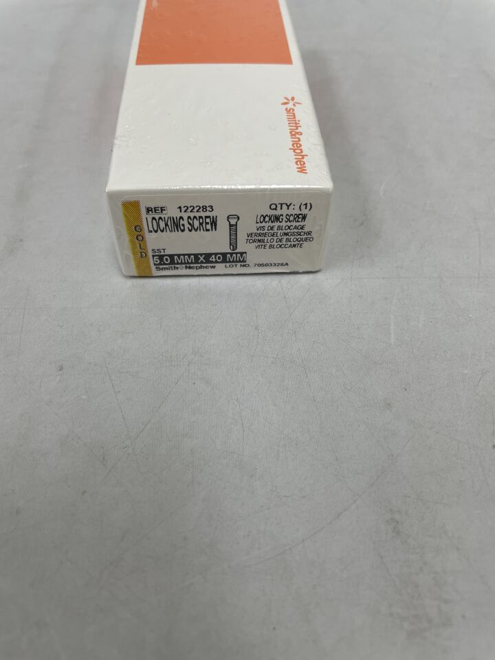 122283 - SMITH & NEPHEW - Locking Screw, 5 x 40mm, (BX/1) - ( Expiry Date: 2024-08-03 )