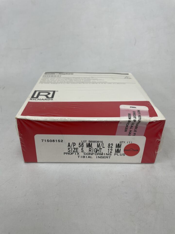 71508152 - SMITH & NEPHEW - PROFIX Conforming Plus, Articular Insert, Size 5, 12mm, Right, (BX/1)