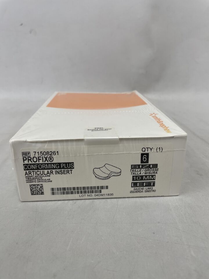 71508261 - SMITH & NEPHEW - PROFIX Conforming Plus, Articular Insert, Size 6, 10mm, Left, (BX/1)