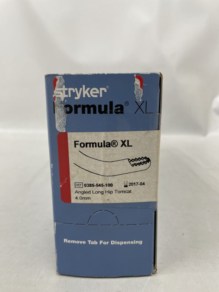0385-545-100 - STRYKER - Formula XL Angled Long Hip Tomcat Arthroscopic Shaver Blade 4.0mm, (BX/5) - ( Expiry Date: 2017-04-27 )