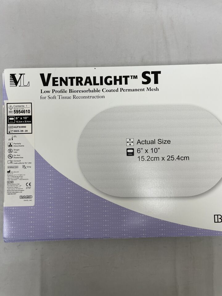 5954610 - BARD - Ventralight ST Mesh: 6" x 10" Oval, (BX/1) - ( Expiry Date: 2023-09-28 )