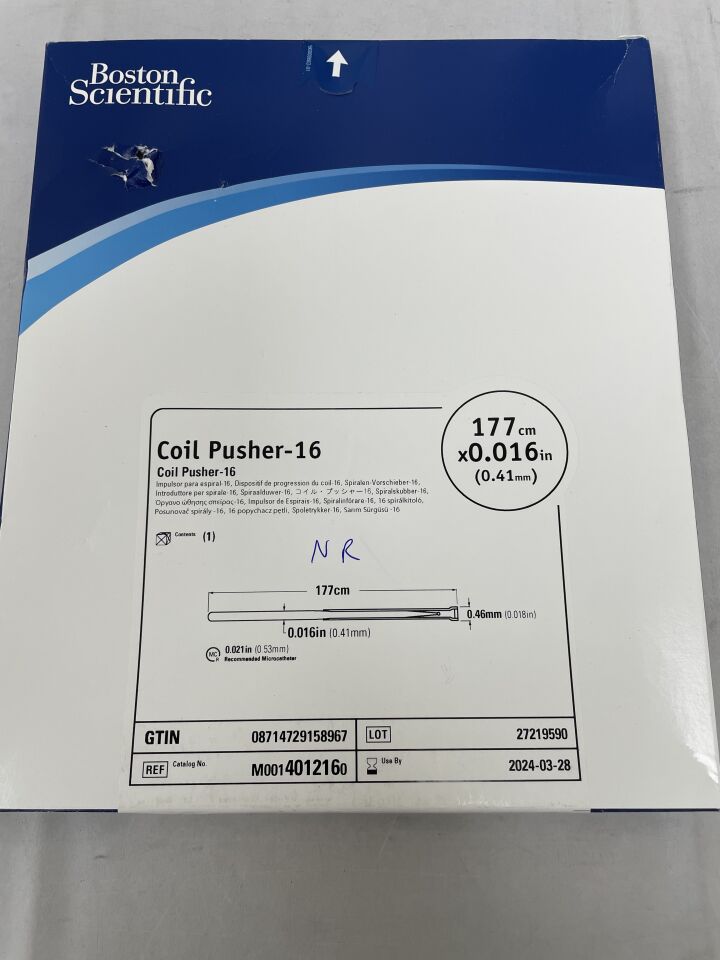 401216 - BOSTON SCIENTIFIC - Coil Pusher-16 - 177cm x .016", (BX/1) - ( Expiry Date: 2024-03-28 )