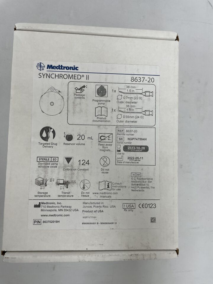 8637-20 - MEDTRONIC - synchromed ii programmable pump 20ml, () - ( Expiry Date: 2024-01-14 )