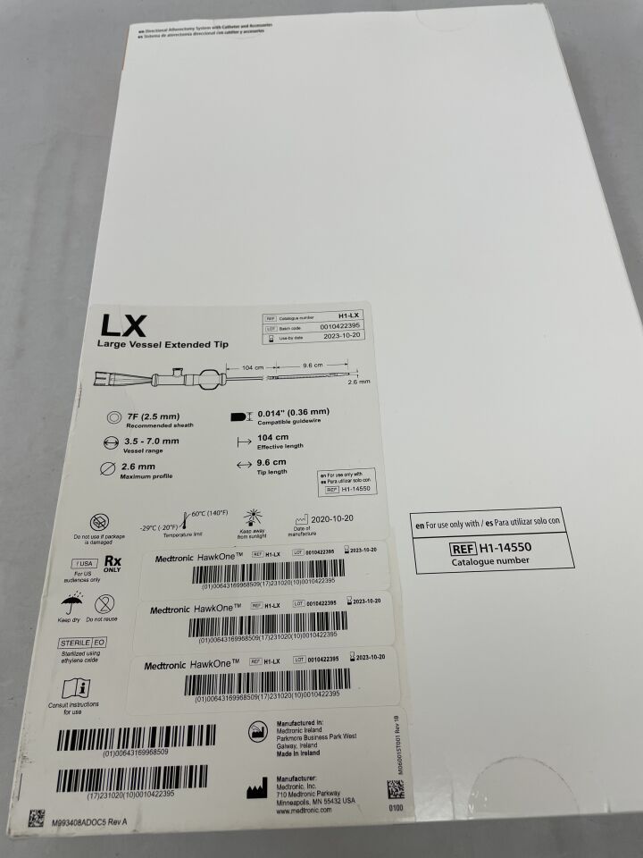 H1-LX - MEDTRONIC - HawkOne LX Extended Tip 7F Directional Atherectomy System, () - ( Expiry Date: 2023-10-20 )