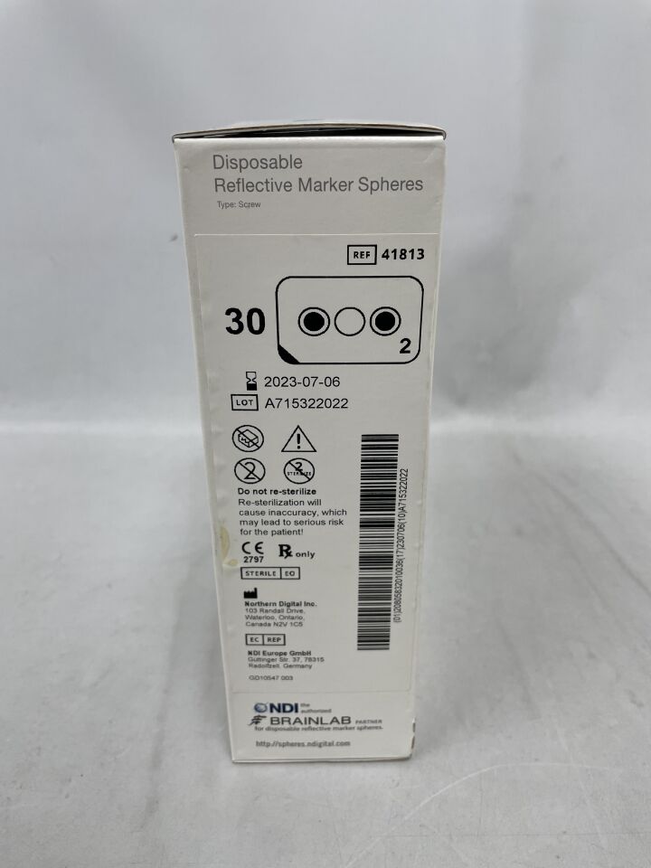 41813 - NORTHERN DIGITAL - Disposable Reflective Marker Spheres (2 per Pack), (BX/30) - ( Expiry Date: 2023-07-06 )