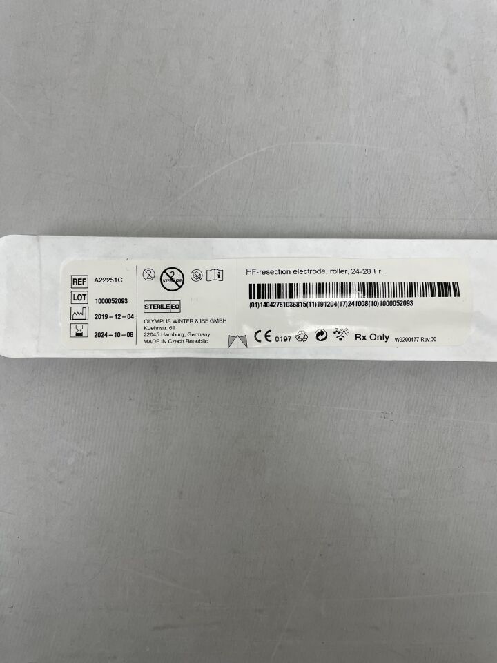 A22251C - OLYMPUS - HF Resection Electrode, Roller, 24 to 28 Fr Size, 12/30 Degree Angle
, () - ( Expiry Date: 2024-10-08 )