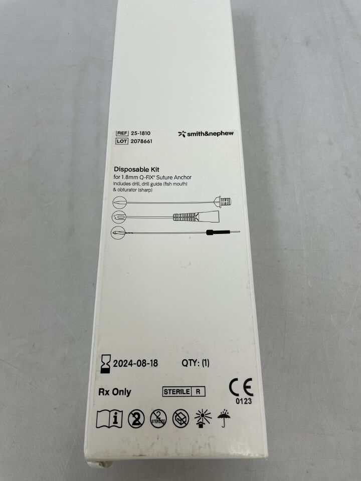 25-1810 - SMITH & NEPHEW - Disposable Kit for 1.8mm Q-Fix Implant, (EA) - ( Expiry Date: 2024-08-18 )