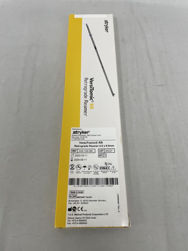 234-109-080 - STRYKER - VersiTomic RR Retrograde Reamer 4.5x8mm, (BX/1) - ( Expiry Date: 2024-09-11 )