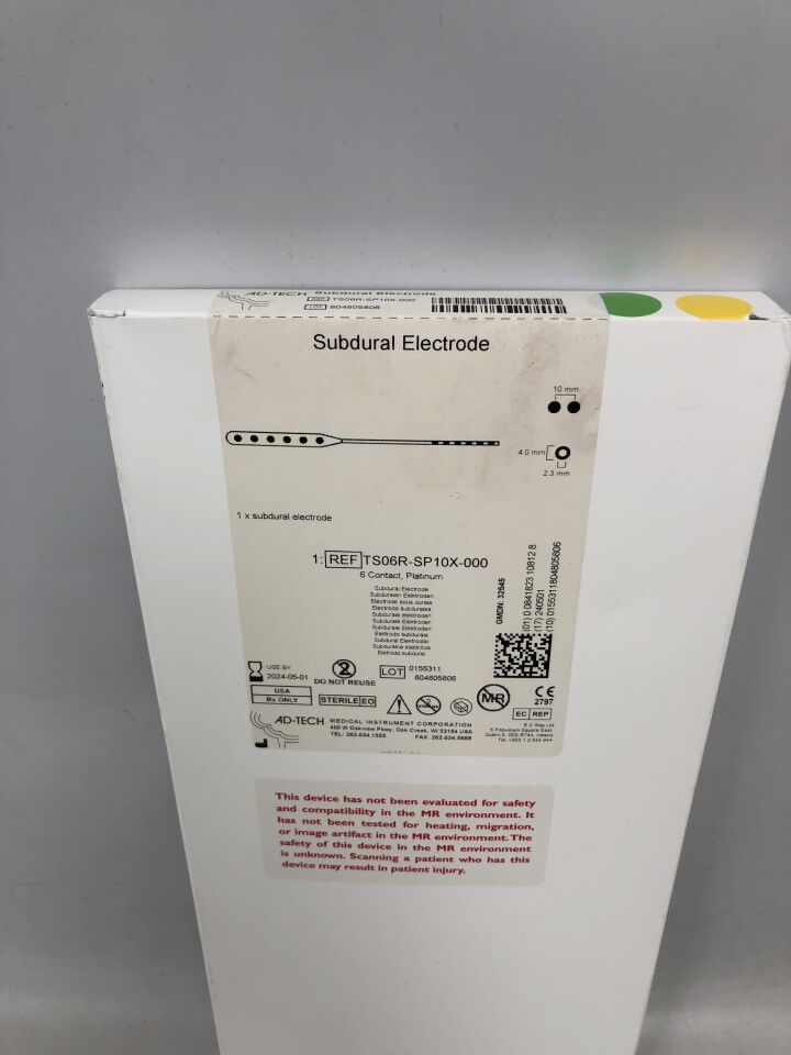 TS06R-SP10X-000 - ADTECH MEDICAL - Subdural Electrode, 6 Contract, (BX/1) - ( Expiry Date: 2024-10-01 )
