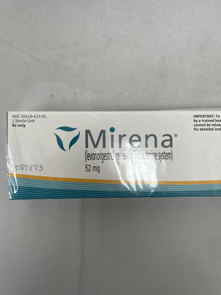 NDC-50419-423-01 - BAYER - Mirena Levonorgestrel releasing Intrauterine system, 52mg, (BX/1) - ( Expiry Date: 2024-03-31 )