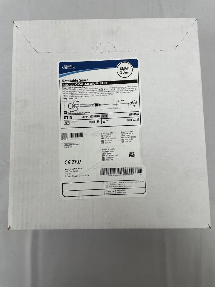 6182 - BOSTON SCIENTIFIC - Rotatable Polypectomy Snare, Small Oval, Medium STIFF, 13mm, (BX/10) - ( Expiry Date: 2024-02-26 )