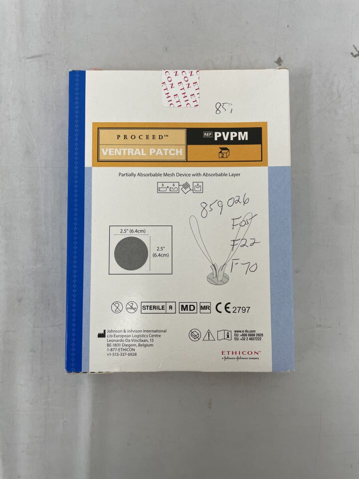 PVPM - ETHICON - Proceed Ventral Patch, 6.4 x 6.4 cm, (BX/2) - ( Expiry Date: 2024-10-31 )