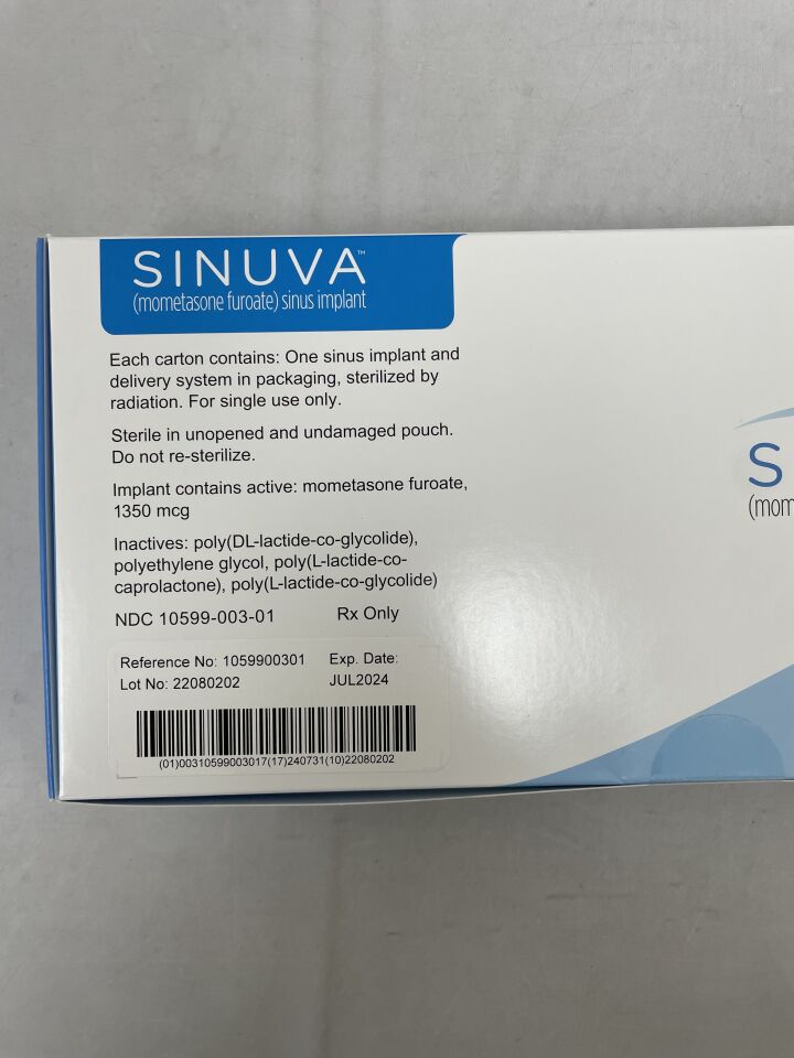 1059900301 - INTERSECT - Sinuva Sinus Implant, (BX/1) - ( Expiry Date: 2024-07-31 )