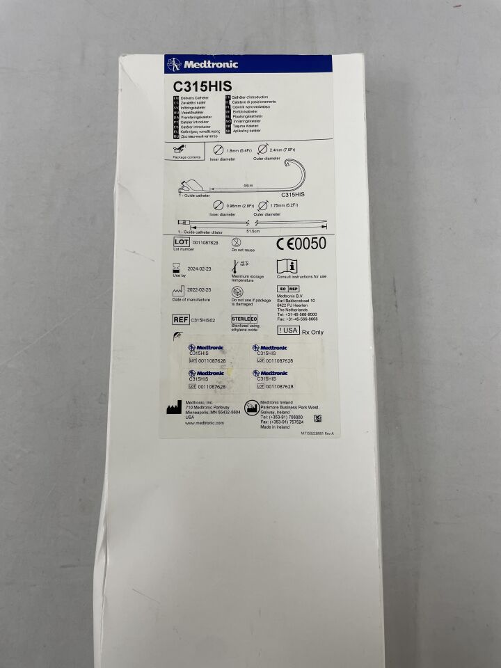 C315HIS02 - MEDTRONIC - Delivery Catheter 1.8Mm X 2.4Mm, 43Cm, (BX/1) - ( Expiry Date: 2024-02-23 )