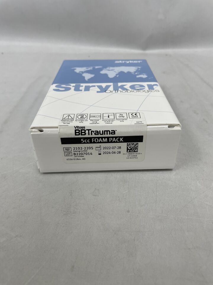 2102-2205 - STRYKER - Orthovita Vitoss BBTrauma 5cc Foam Pack, (BX/1) - ( Expiry Date: 2024-06-28 )