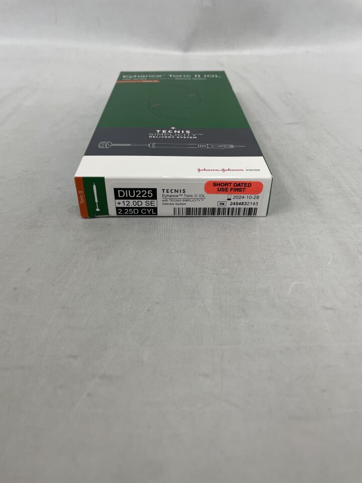 DIU225U120 - JOHNSON & JOHNSON - TECNIS Eyehance Toric II IOL with TECNIS Simplicity Delivery System, +12.0D, (BX/1) - ( Expiry Date: 2024-10-28 )