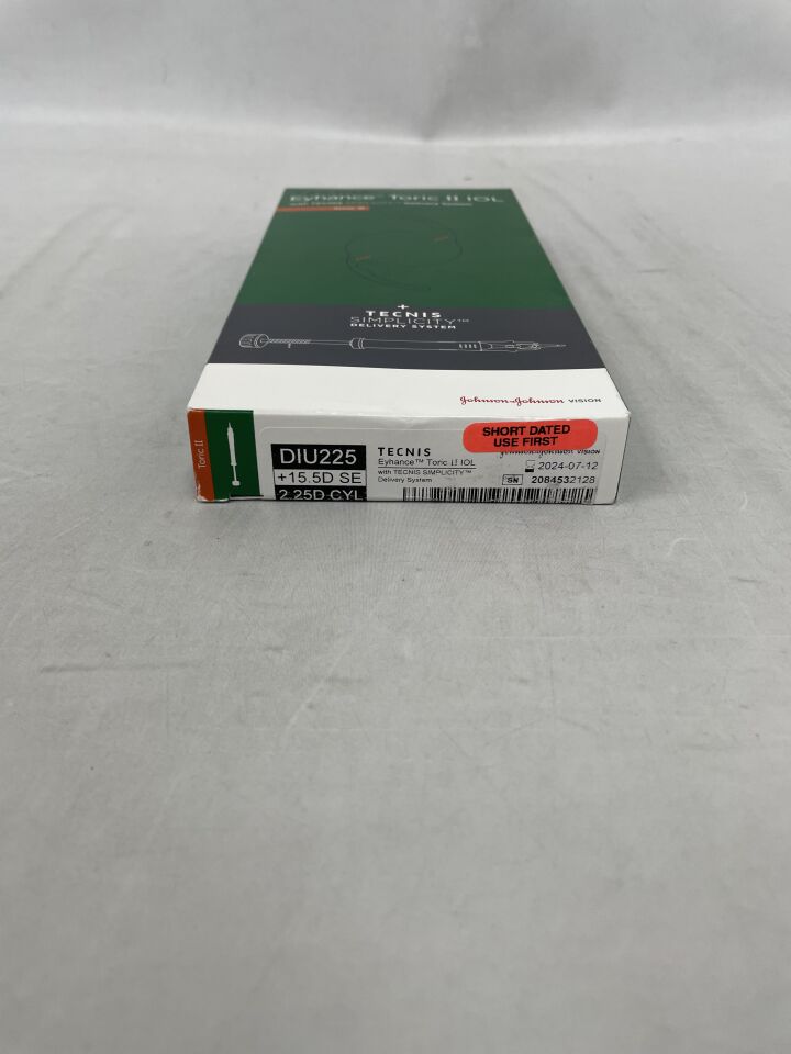 DIU225U155 - JOHNSON & JOHNSON - TECNIS Eyehance Toric II IOL with TECNIS Simplicity Delivery System, +15.5D, (BX/1) - ( Expiry Date: 2024-07-12 )