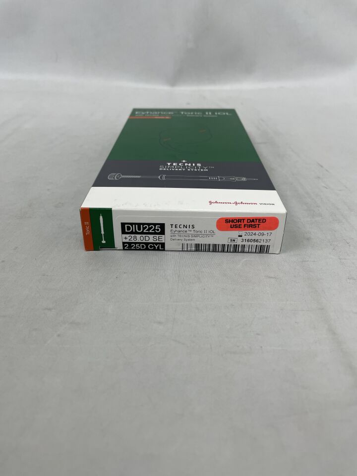 DIU225U280 - JOHNSON & JOHNSON - TECNIS Eyehance Toric II IOL with TECNIS Simplicity Delivery System, +28.0D, (BX/1) - ( Expiry Date: 2024-09-17 )