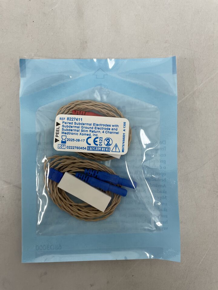 8227411 - MEDTRONIC - Paired Subdermal Electrodes, 4-Channel, 12.0mm , ( EA ) - ( Expiry Date : 2025-08-17 )