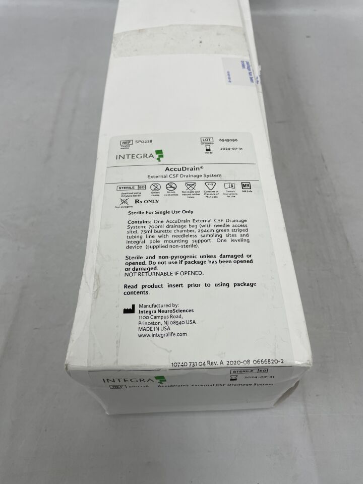 SP0238 - INTEGRA - AccuDrain External CFS Drainage System, (BX/1) - ( Expiry Date: 2024-07-31 )