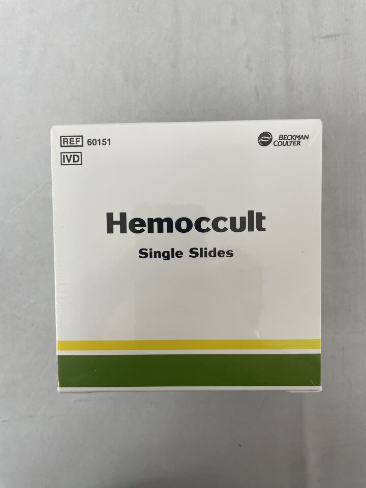 60151 - BECKMAN COULTER - Hemoccult Routine Screening Test For Fecal Occult Blood Single Slides, (BX/100) - ( Expiry Date: 2024-08-31 )