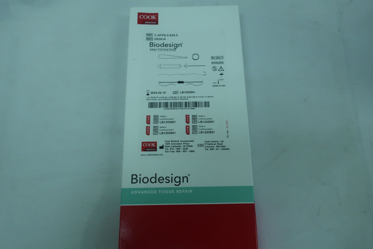 G53614 - COOK - Biodesign Anal Fistula Plug - C-AFPS-0.6X9.5 - 0.6cm X 9.5cm, (BX/1) - ( Expiry Date: 2024-08-16 )
