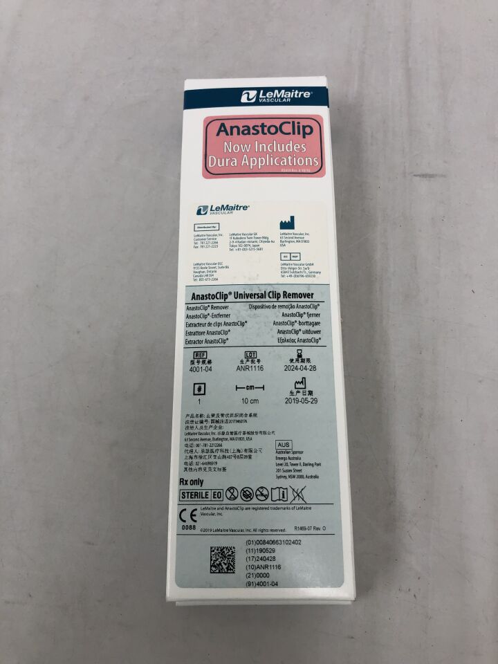 4001-04 - LEMAITRE - AnastoClip Universal Clip Remover, (BX/1) - ( Expiry Date: 2024-10-28 )