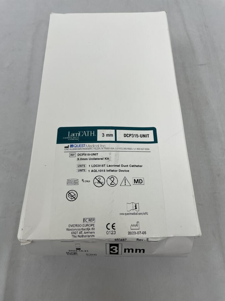 DCP315-UNIT - QUEST MEDICAL - LacriCATH DCP Procedure Kit, 3mm, (BX/1) - ( Expiry Date: 2024-10-31 )