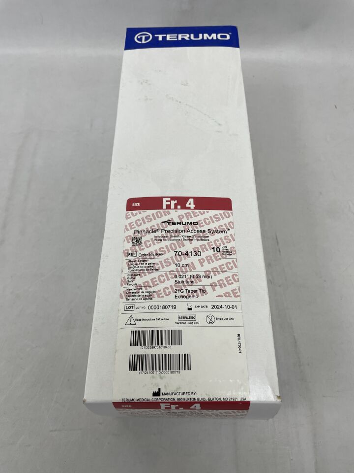 70-4130 - TERUMO - Pinnacle Precision Access System Introducer Sheath, 4 Fr, () - ( Expiry Date: 2024-10-01 )