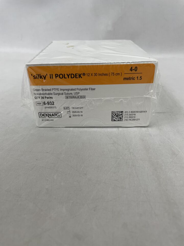 6-932 - TELEFLEX - Silky II Polydek 12 x 30 英吋 PTFE 浸漬聚酯纖維,(BX/36)-(有效期至:2025-03-18)