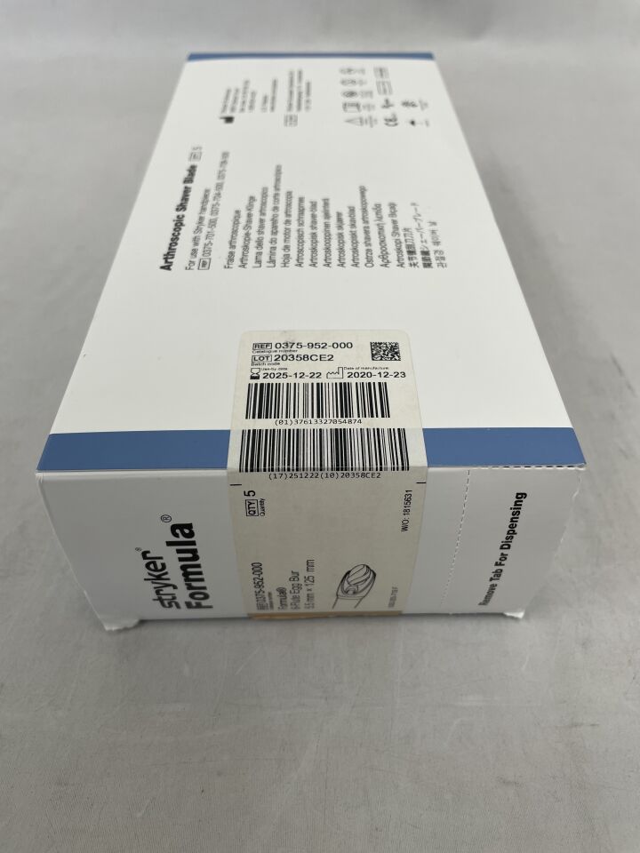 0375-952-000 - STRYKER - Fresa de huevo agresiva Fórmula 5,5 mm x 12,5 cm, 6 flautas, (Caja/5) - (Fecha de caducidad: 22/12/2025)