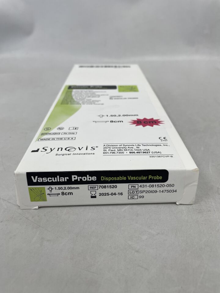 7081520 - SYNOVIS - Vascular Probe 2mm X 8cm , ( BX/5 ) - ( Expiry Date : 2025-04-16 )
