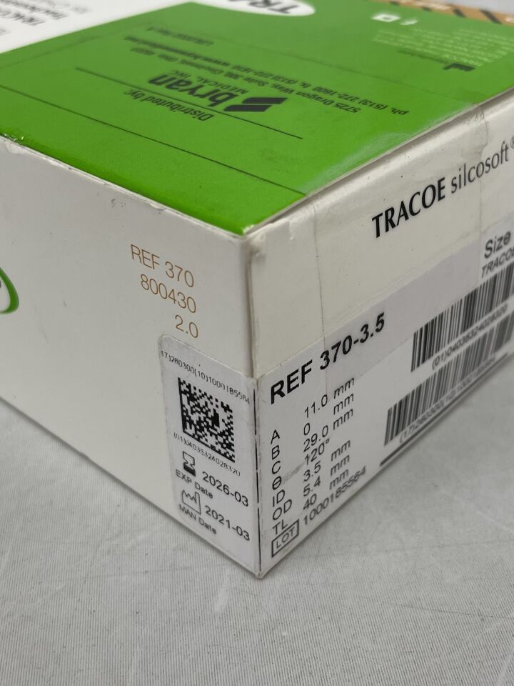 370-3.5 - TRACOE - Silcosoft Tracheostomy Tube for Children, Size 3.5 , ( BX/1 ) - ( Expiry Date : 2026-03-31 )