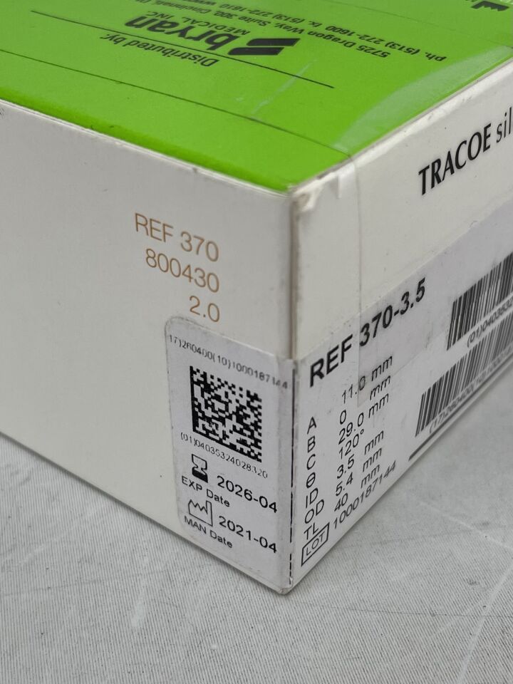 370-3.5 - TRACOE - Silcosoft Tracheostomy Tube for Children, Size 3.5 , ( BX/1 ) - ( Expiry Date : 2026-04-30 )