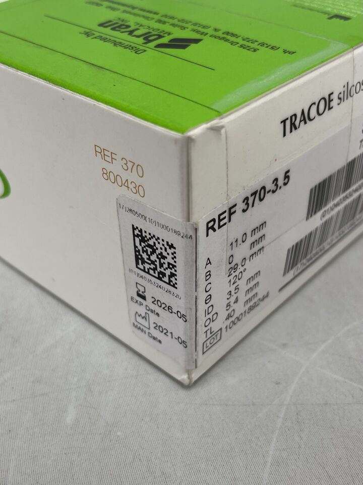 370-3.5 - TRACOE - Silcosoft Tracheostomy Tube for Children, Size 3.5 , ( BX/1 ) - ( Expiry Date : 2026-05-31 )