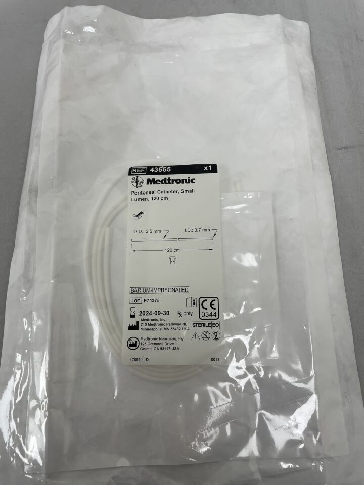 43555 - MEDTRONIC - Peritoneal Catheter, Small Lumen 120cm, (EA) - ( Expiry Date: 2024-09-30 )