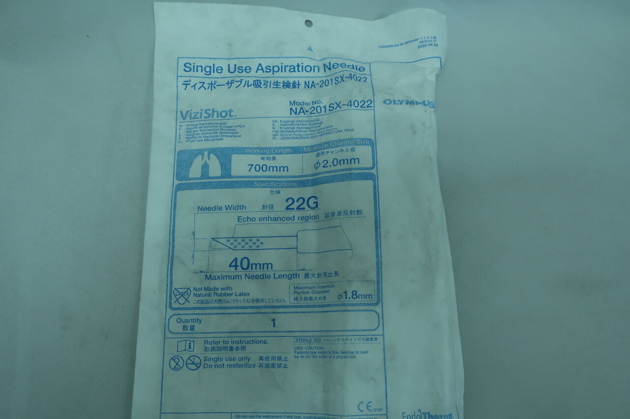 NA-201SX-4022 - OLYMPUS - Olympus Single-Use EBUS-TBNA Aspiration Needle, 22G Gauge, () - ( Expiry Date: 2024-02-29 )