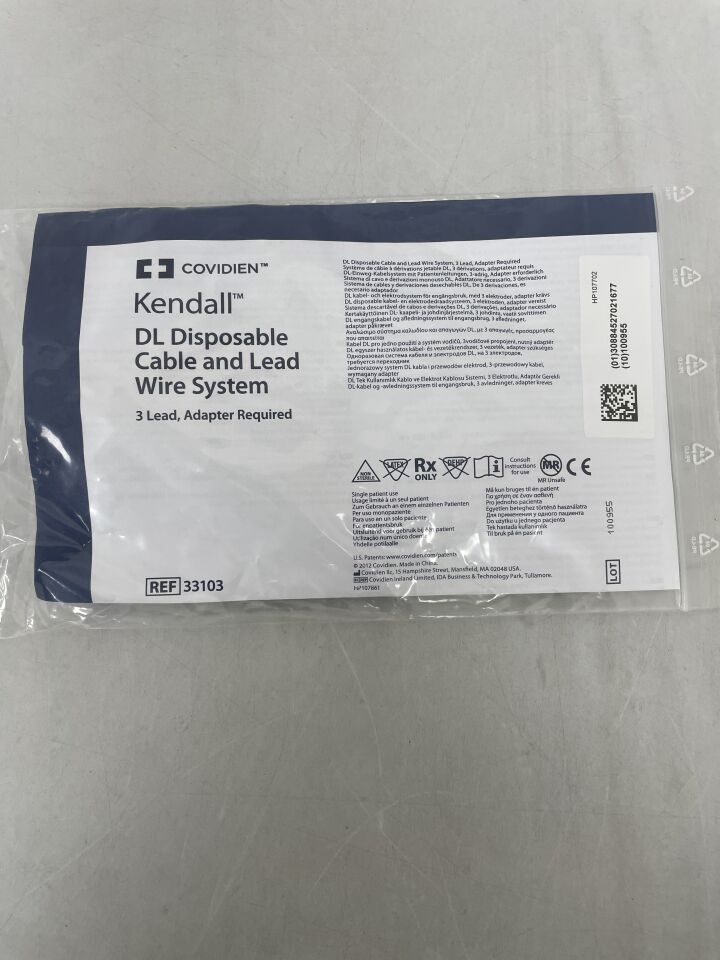 33103 - COVIDIEN - Kendall DL 3 Lead Cable & Lead Wire System , ( EA ) - ( Expiry Date : 2099-12-31 )