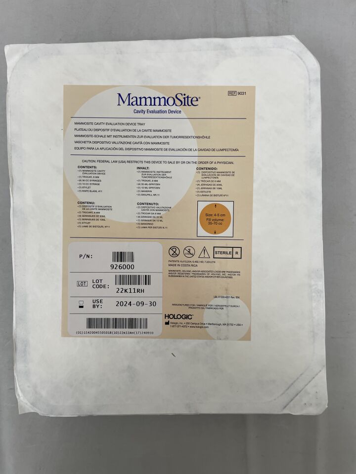 926000 - HOLOGIC - Mammosite Cavity Evaluation Device Kit, (EA) - ( Expiry Date: 2024-09-30 )
