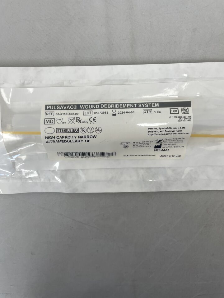 00-5150-182-00 - ZIMMER - PulsaVac High Capacity Narrow Intramedullary Brush Tip, (EA) - ( Expiry Date: 2024-04-06 )