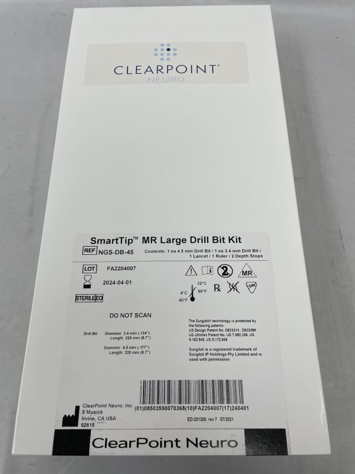 NGS-DB-45 - CLEARPOINT - SmartTip MR Large Drill Bit Kit, (BX/1) - ( Expiry Date: 2024-04-01 )