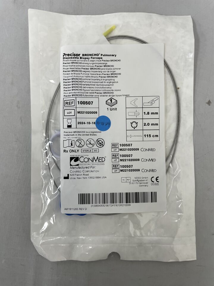 100507 - CONMED - Precisor Broncho Pulmonary Disposable Biopsy Forceps, (EA) - ( Expiry Date: 2024-10-18 )