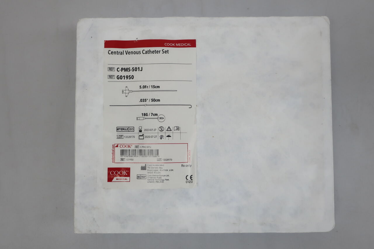 G01950 - COOK - Central Venous Catheter Set , (EA) - ( Expiry Date: 2023-09-21 )