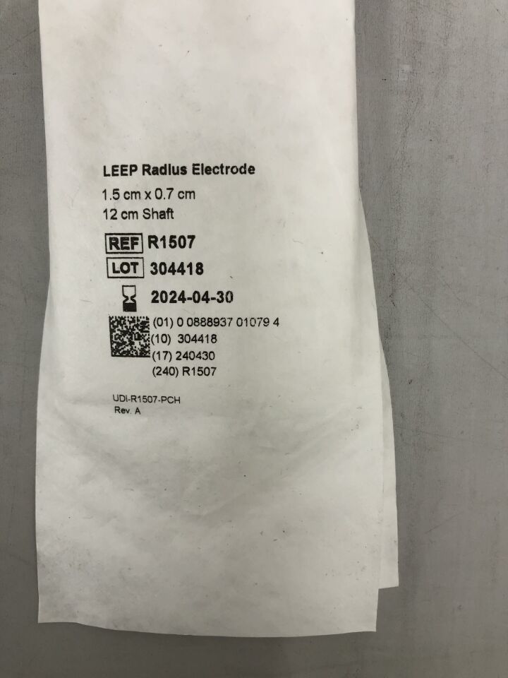 R1507 - COOPER SURGICAL - LEEP Radius Electrode, 1.5cm x 0.7cm, 12cm Shaft, (EA) - ( Expiry Date: 2024-04-30 )
