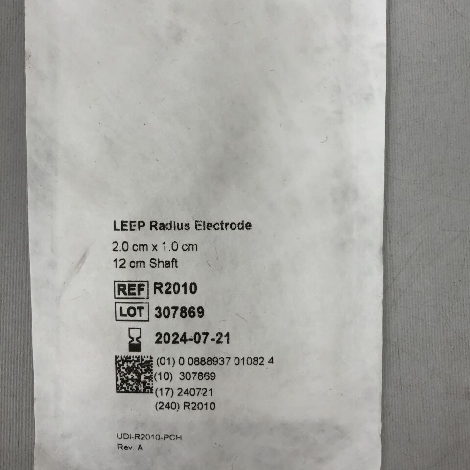 R2010 - COOPER SURGICAL - LEEP Radius Electrode, 2.0cm x 1.0cm, 12cm Shaft, (EA) - ( Expiry Date: 2024-10-27 )
