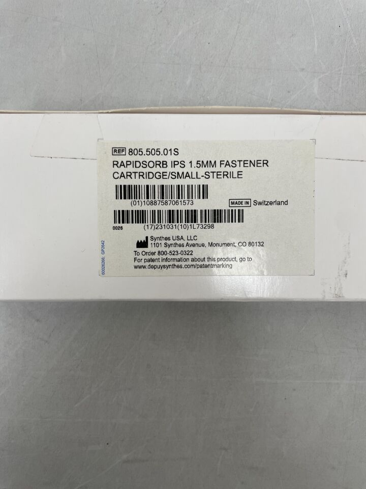 805.505.01S - SYNTHES - RAPIDSORB IPS, Fastener Cartridge, Small, 1.5mm, (BX/1) - ( Expiry Date: 2023-10-31 )