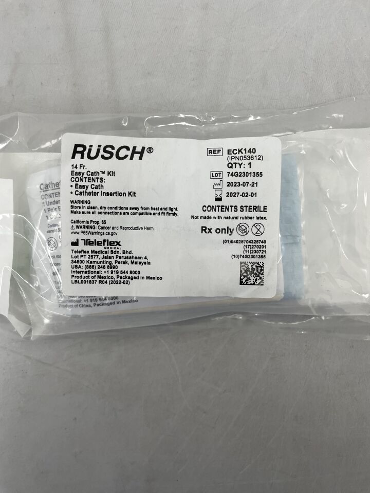 ECK140 - TELEFLEX - RUSCH 簡易導管套件,14F,(EA)-(有效期限至:2027-02-01)