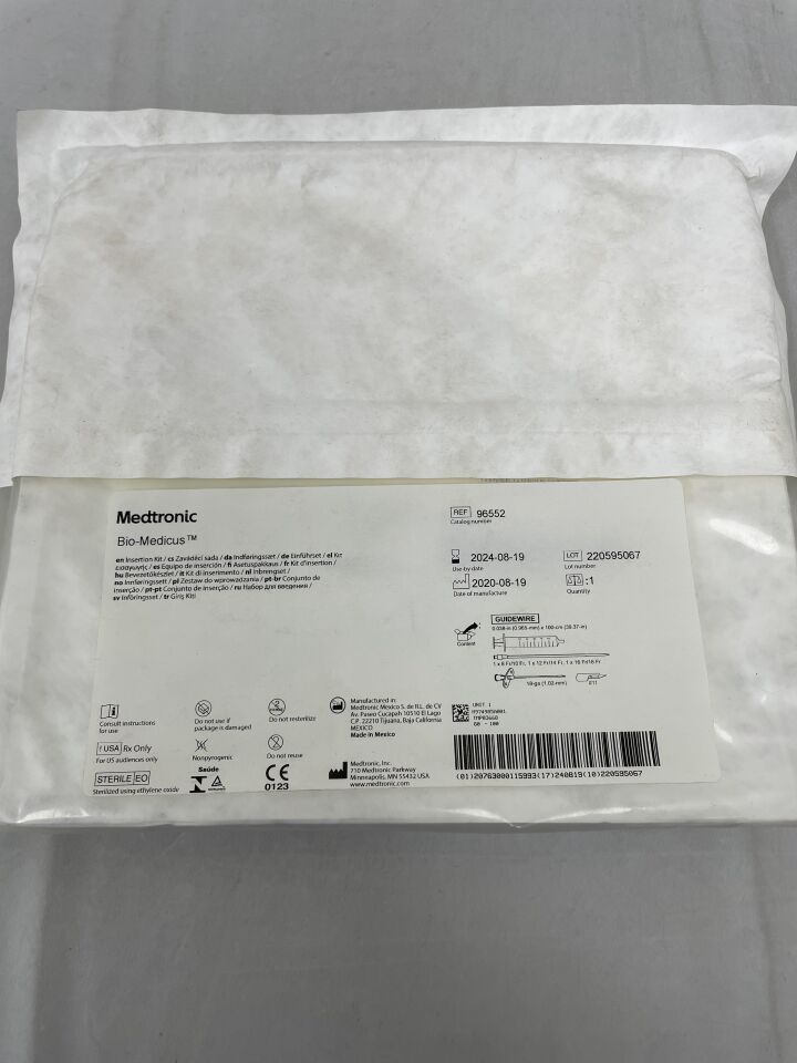 96552 - MEDTRONIC - Bio-Medicus Arterial Insertion Kit, (EA) - ( Expiry Date: 2024-08-19 )