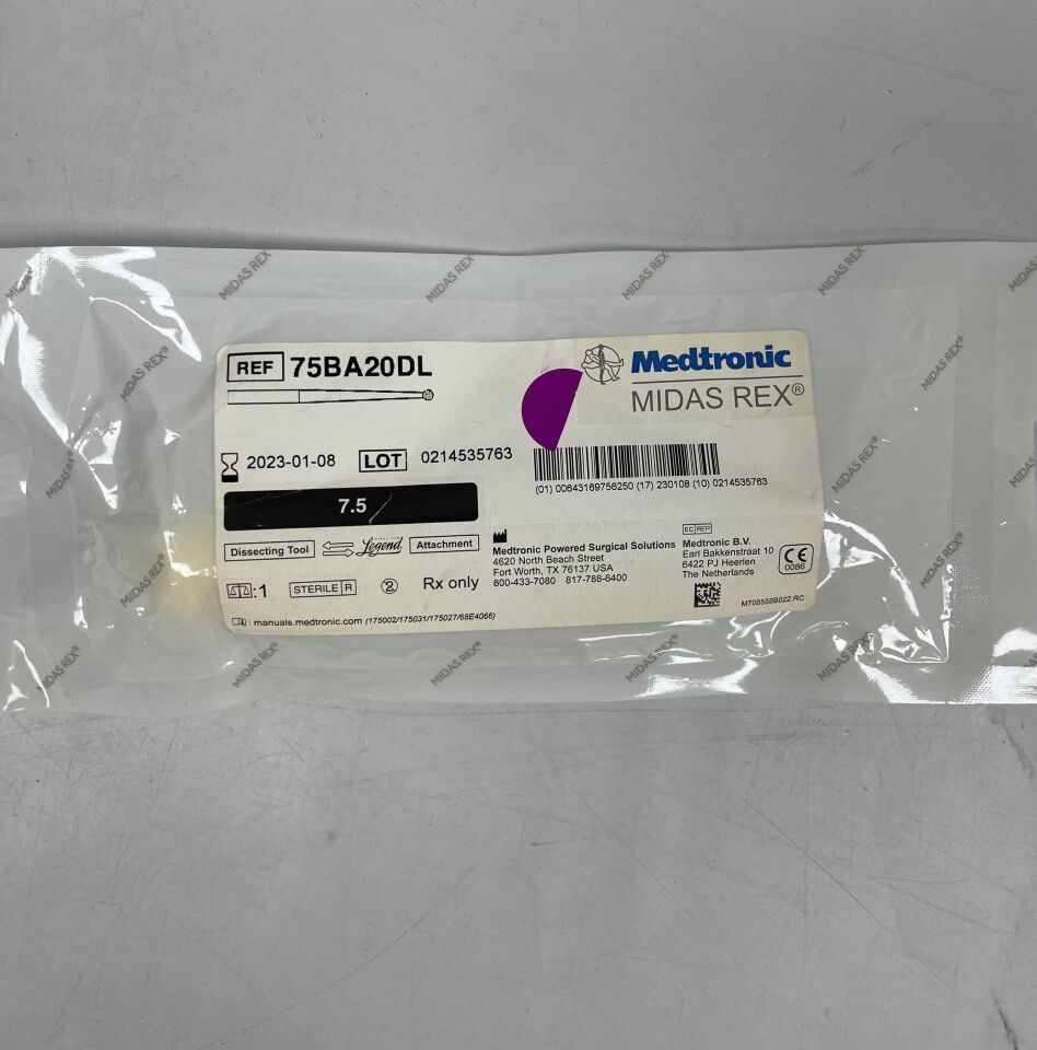 75BA20DL - MEDTRONIC - Midas Rex Legend, Ball Diamond Long 7.5cm, 2mm, (EA) - ( Expiry Date: 2024-07-30 )